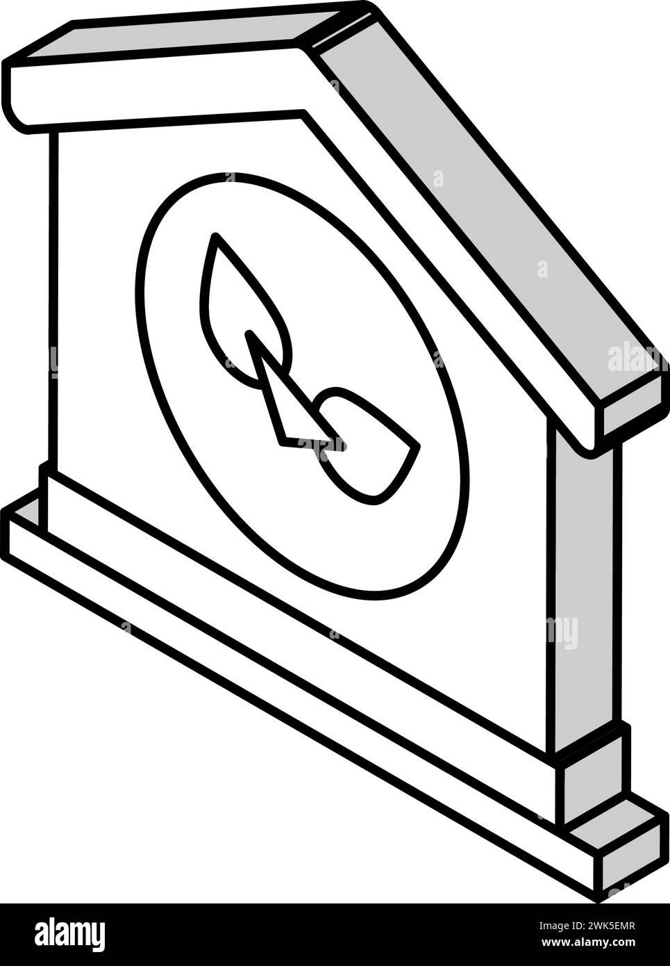 ecology clean house isometric icon vector illustration Stock Vector