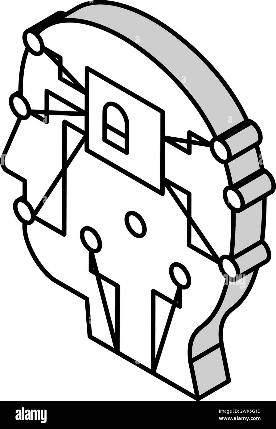 artificial intelligence technology isometric icon vector illustration ...