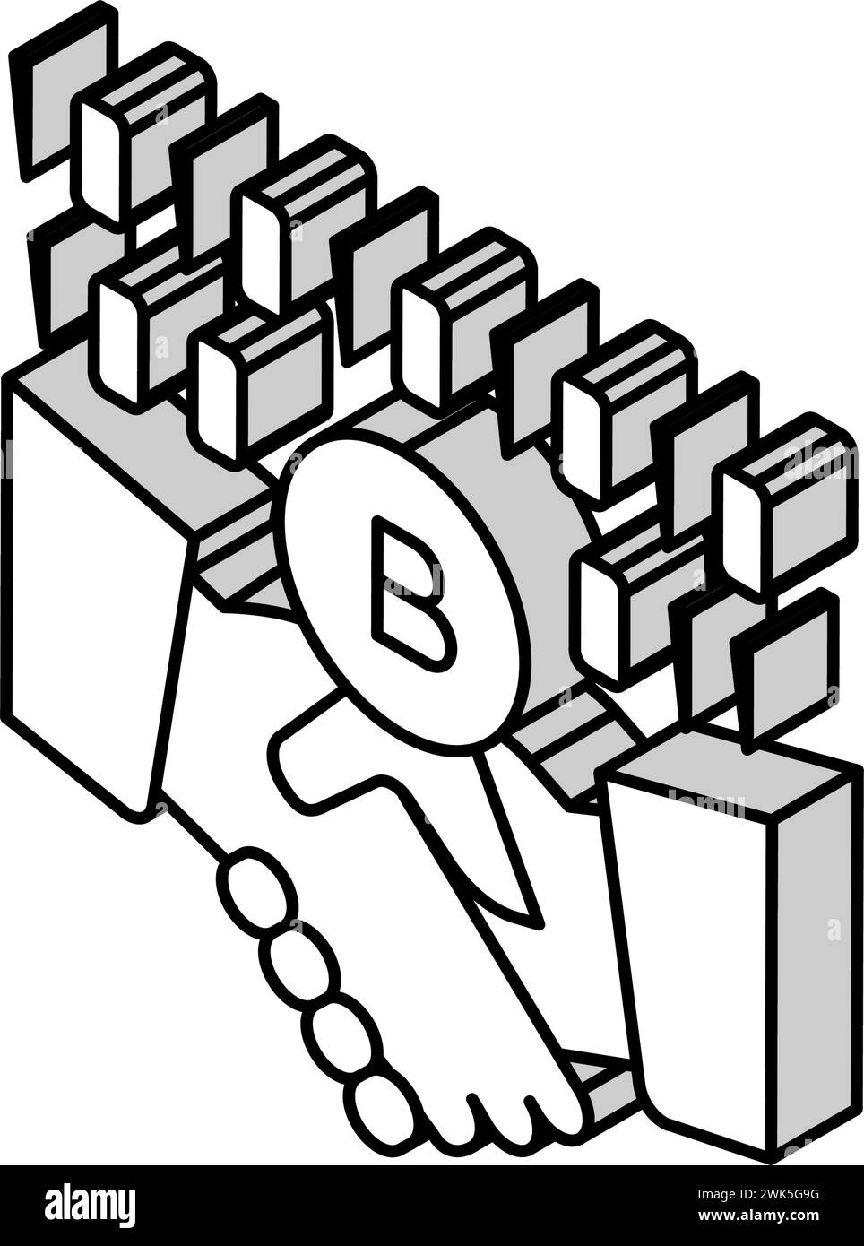 investing ico isometric icon vector illustration Stock Vector Image ...