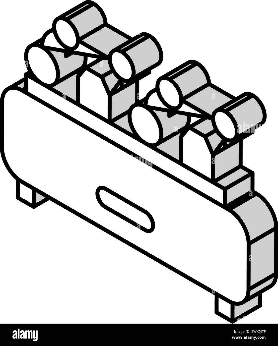spiral air compressor isometric icon vector illustration Stock Vector ...