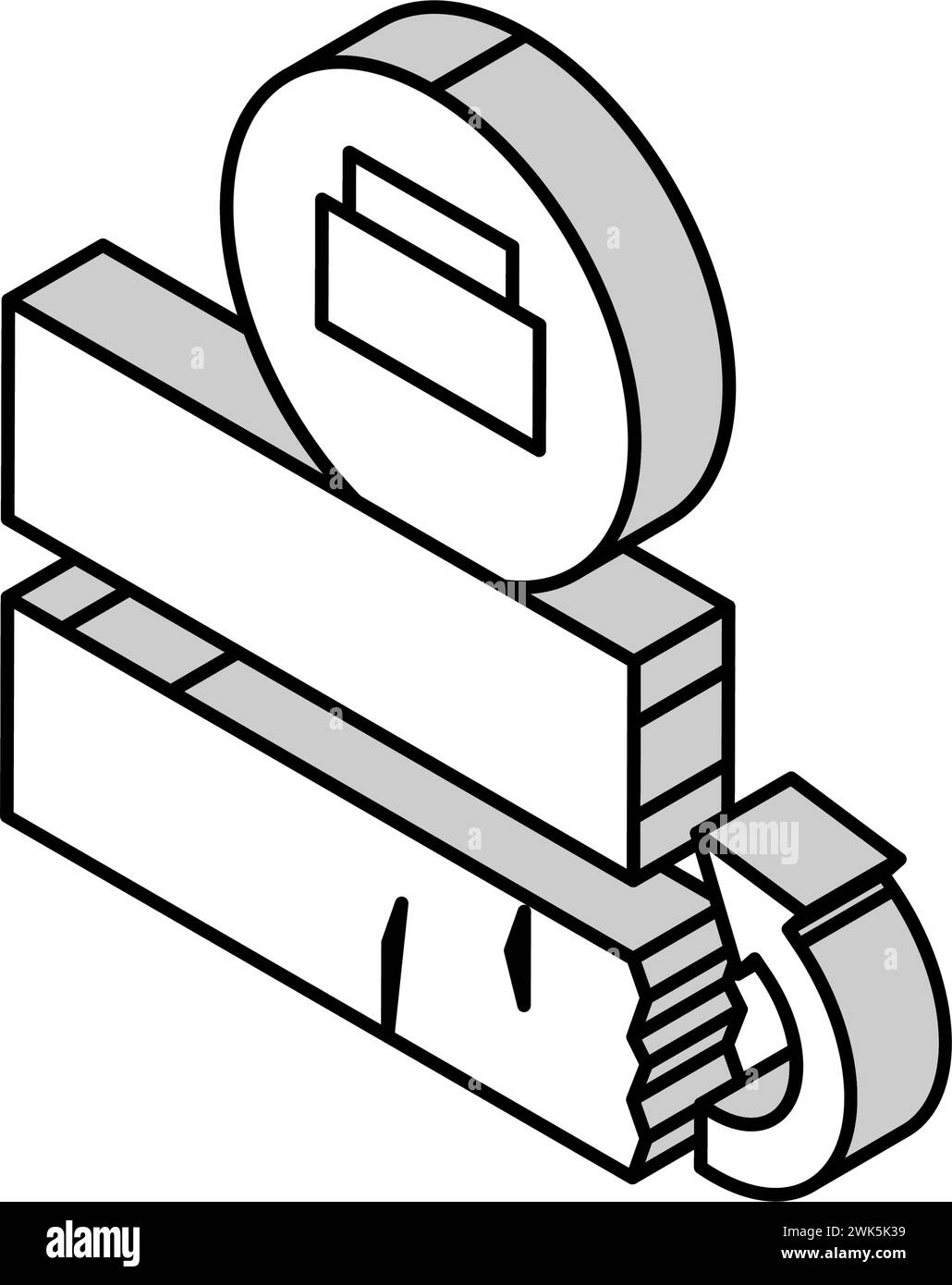 chamfering mirror isometric icon vector illustration Stock Vector Image