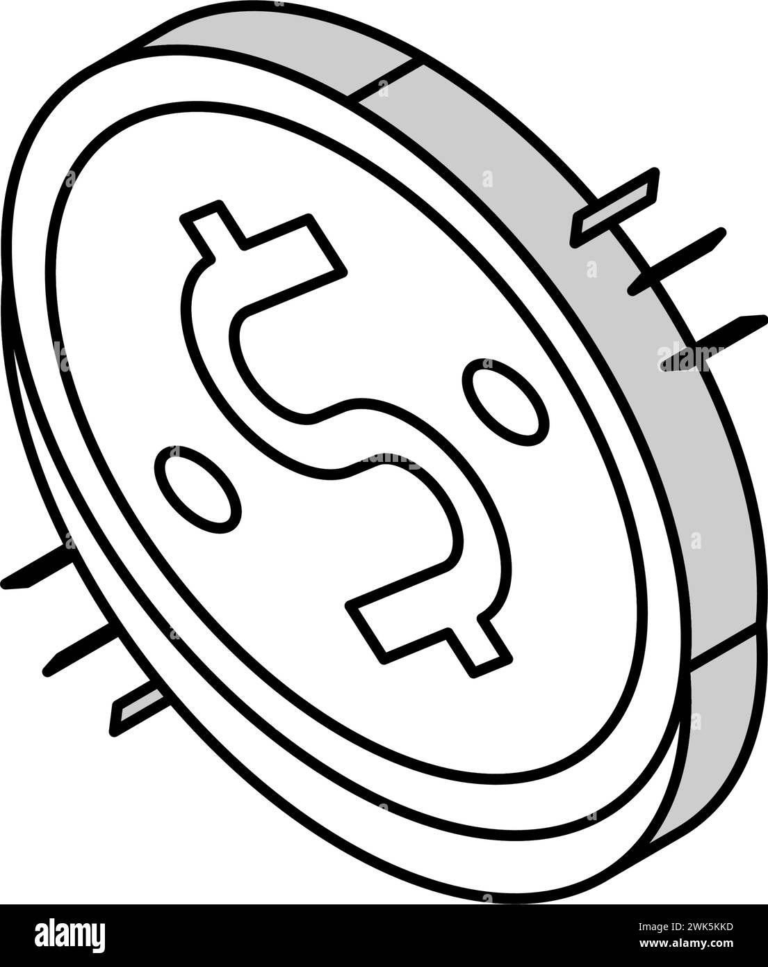 coin golden isometric icon vector illustration Stock Vector Image & Art ...