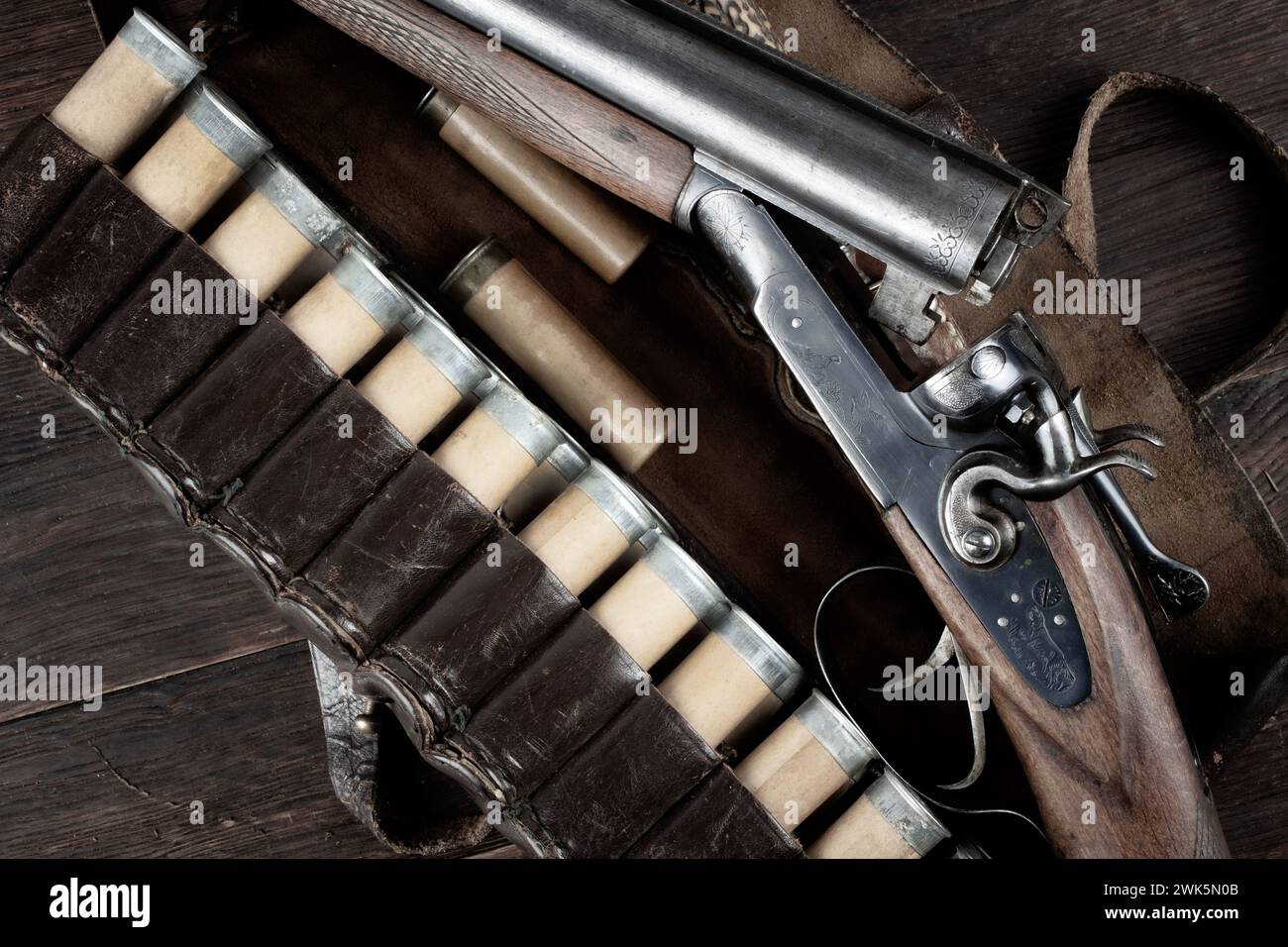 12 gauge break action smooth bored double barreled side shotgun with ...