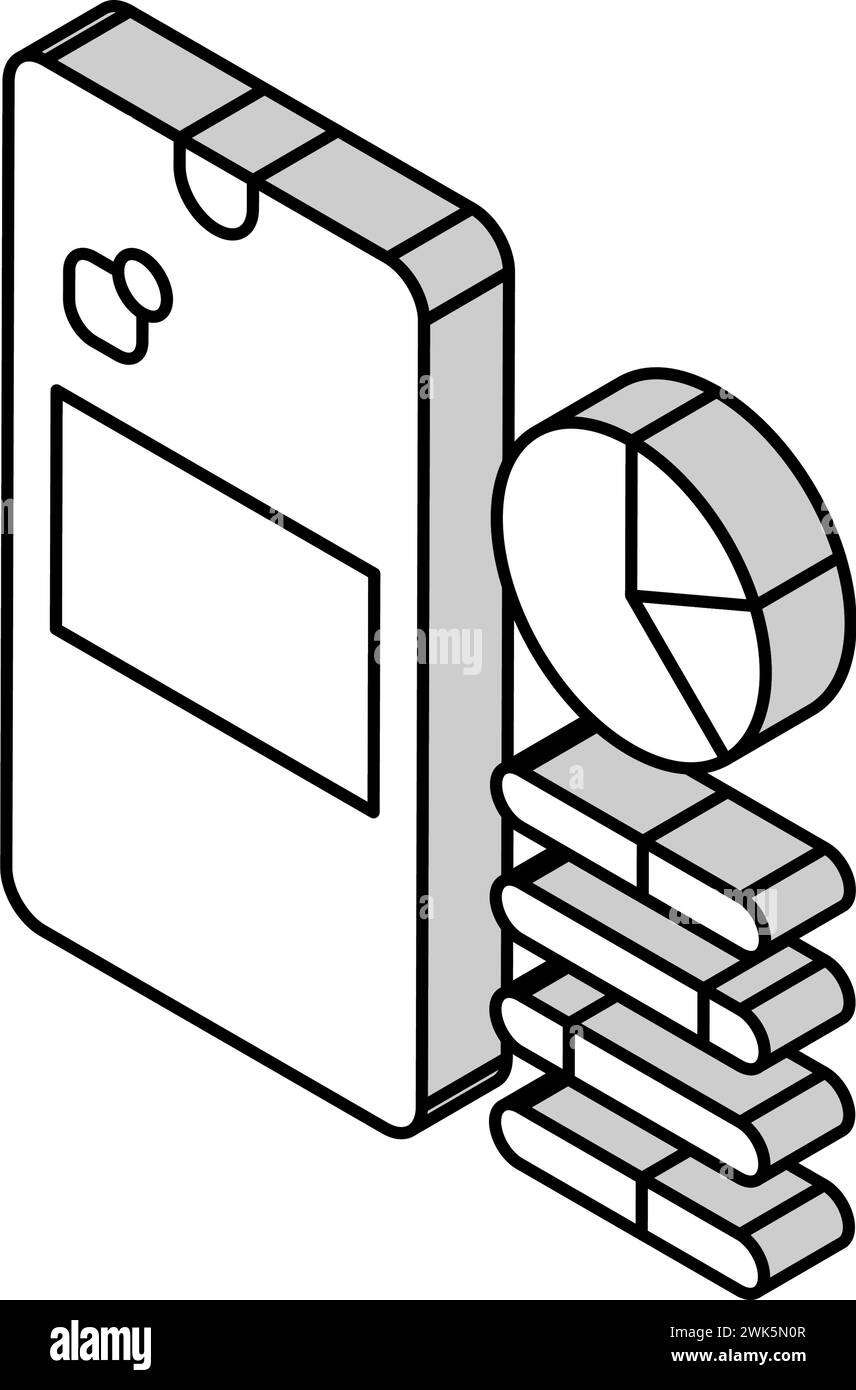smartphone optimize isometric icon vector illustration Stock Vector ...