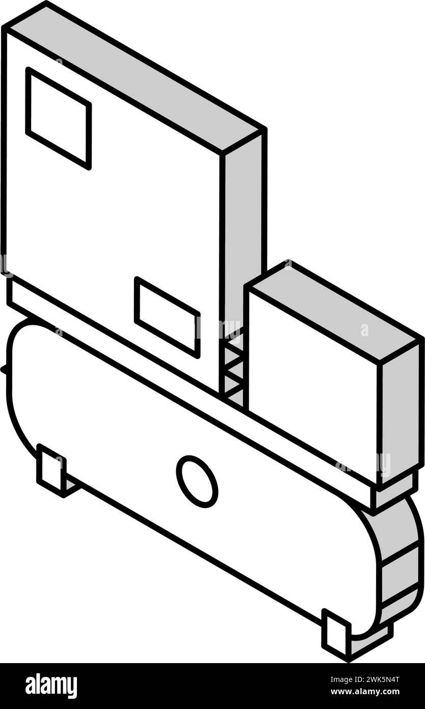 lamellar air compressor isometric icon vector illustration Stock Vector ...