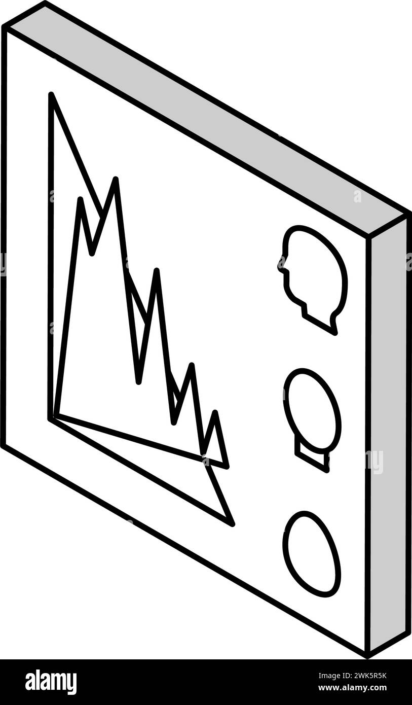 cadre with infographic radiology isometric icon vector illustration ...