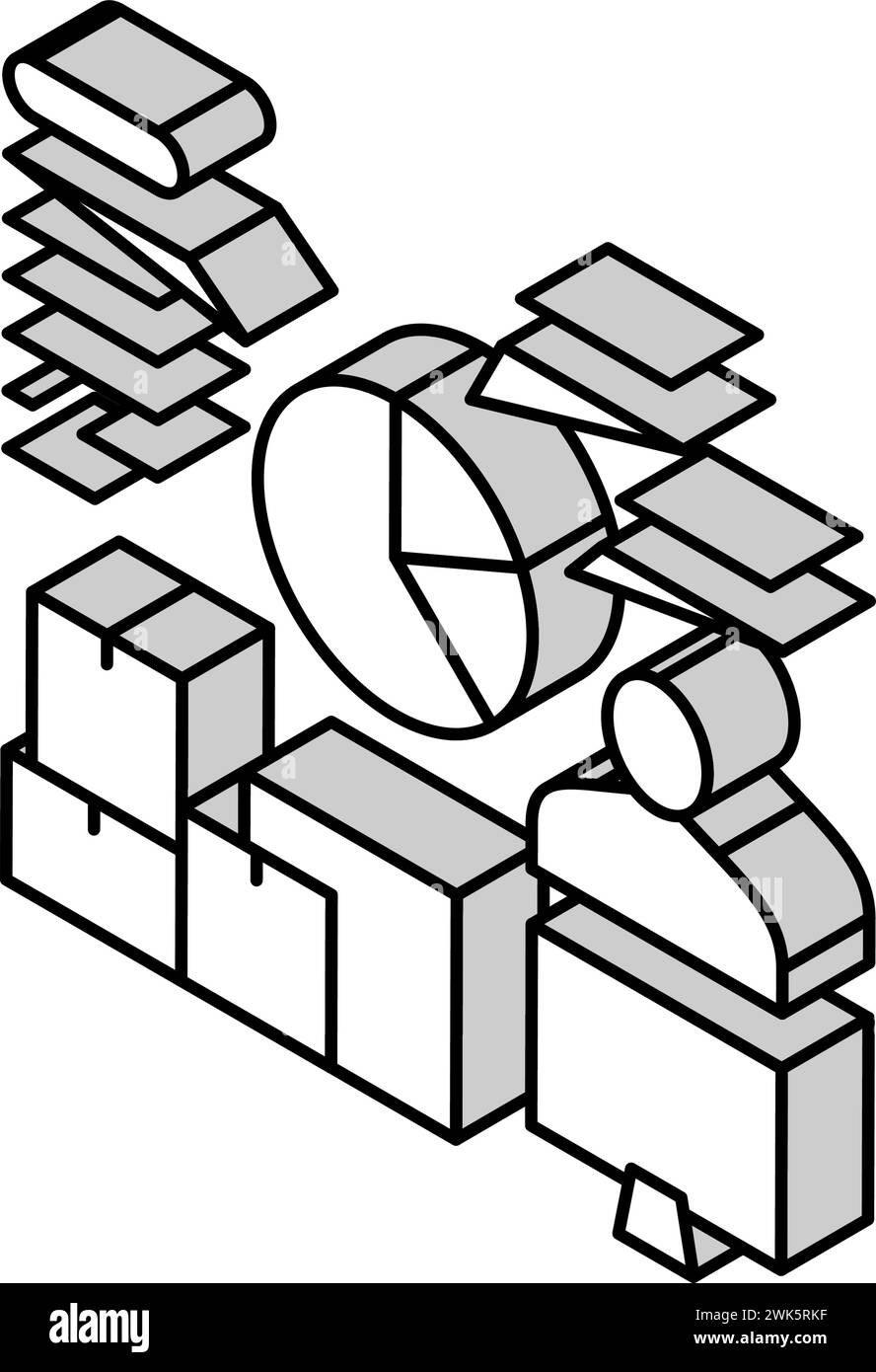 analytics shipment logistics isometric icon vector illustration Stock ...