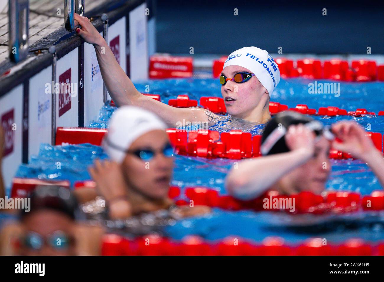 Fanny Teijonsalo of, Finland. , . after competing in women's 50 meter