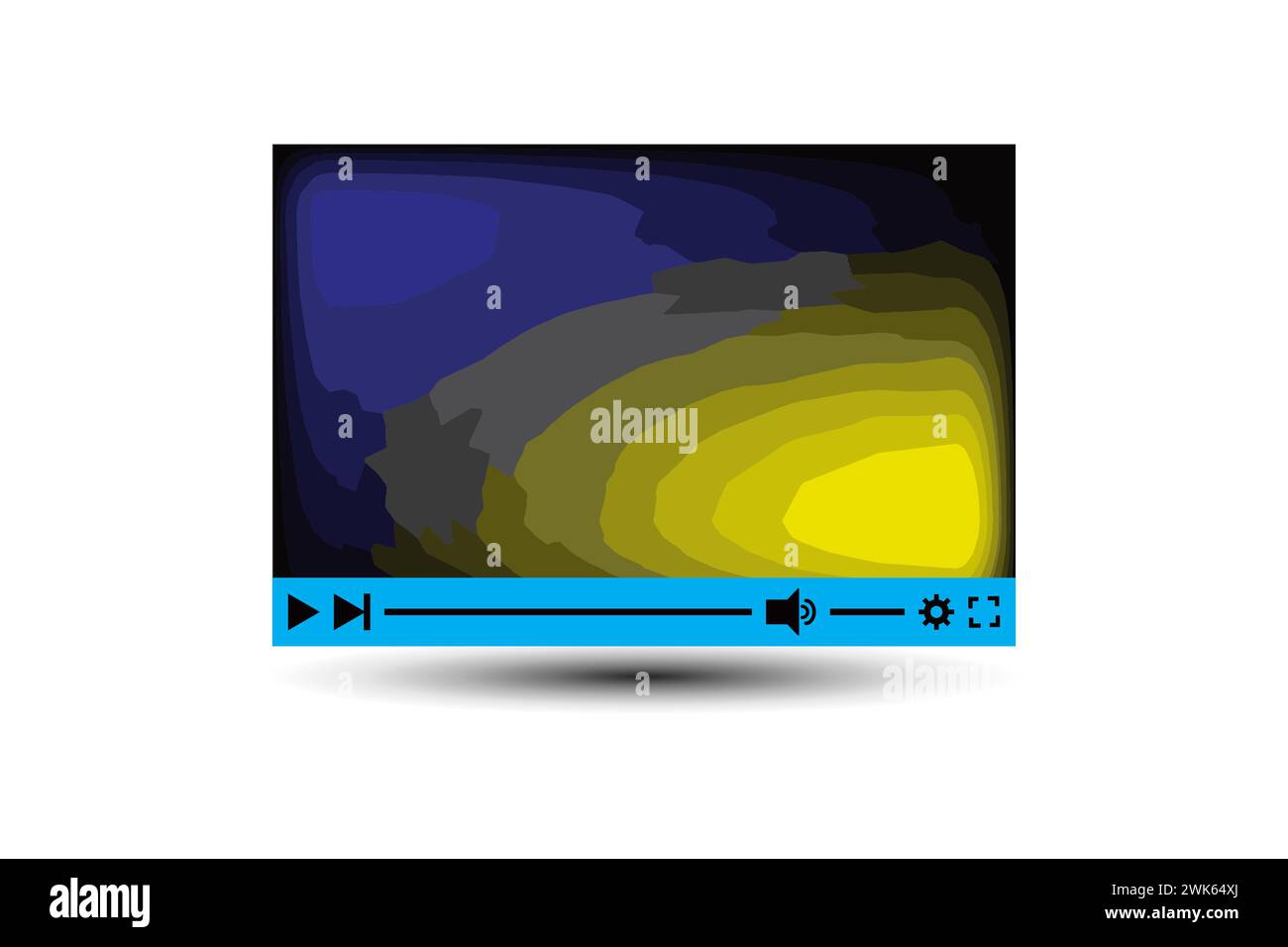 TV 4K flat screen lcd or oled, realistic plasma TV with stand. Stock Vector