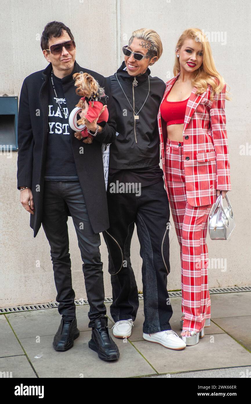London, UK. 18th Feb, 2024. Chris Lavish, model, musician, influencer, content producer. Street style at London Fashion Week autumn/winter. Credit: JOHNNY ARMSTEAD/Alamy Live News Stock Photo