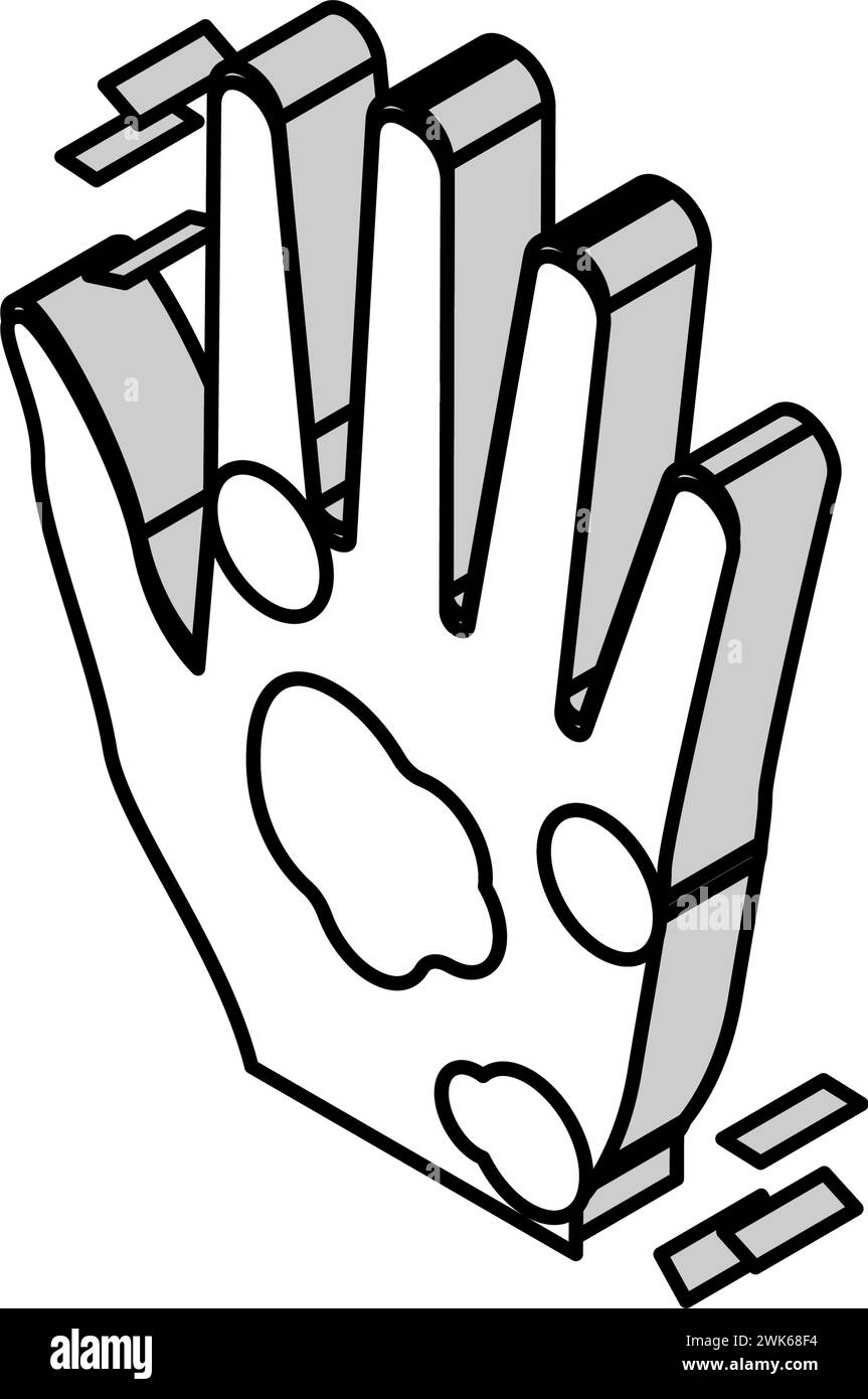 hand eczema isometric icon vector illustration Stock Vector