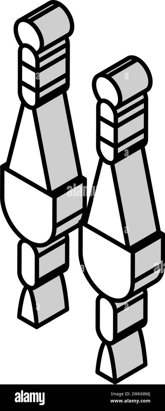 hanging pots for house plant isometric icon vector illustration Stock ...