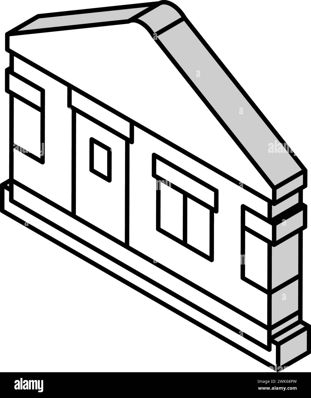 yurt house isometric icon vector illustration Stock Vector
