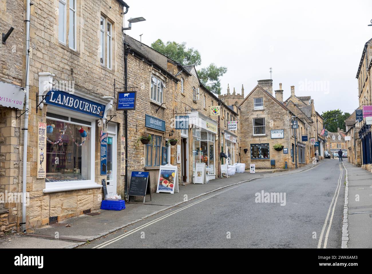 Stow on the Wold town centre, English cotswolds in 2023, United Kingdom. Stock Photo