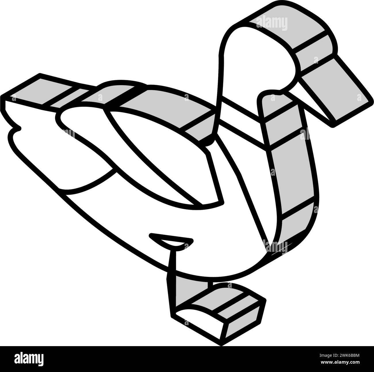 duck bird isometric icon vector illustration Stock Vector Image & Art