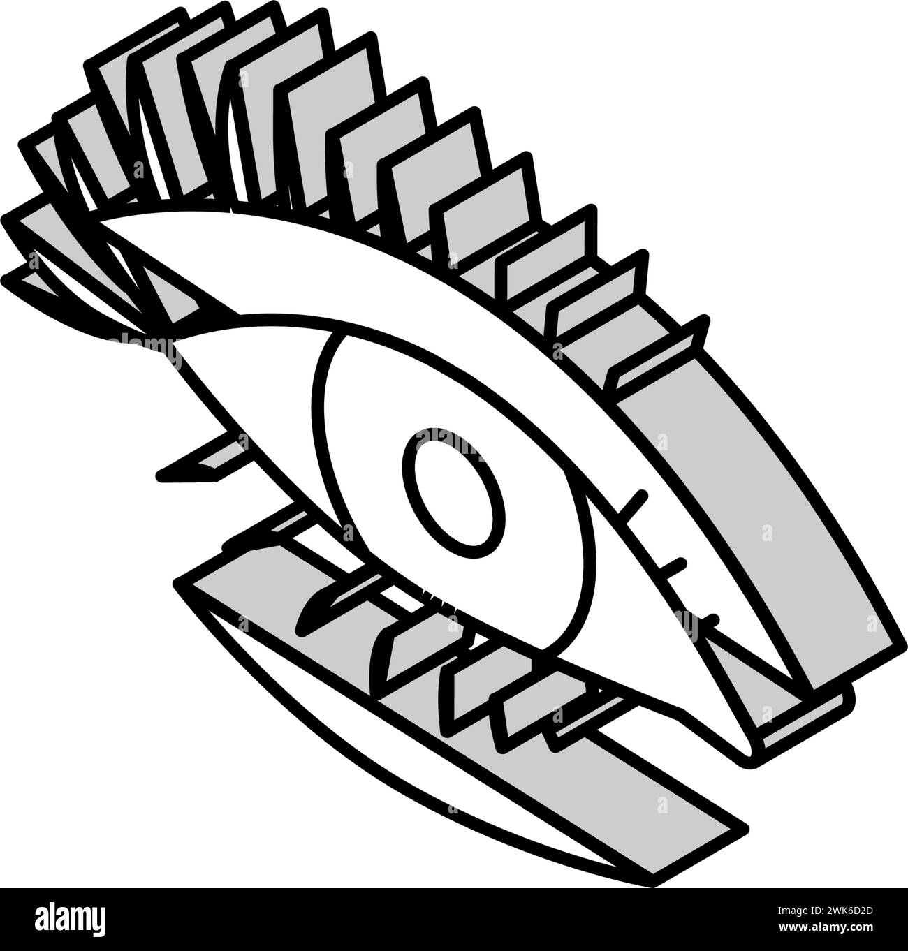 False eyelashes isometric icon vector illustration stock vector image