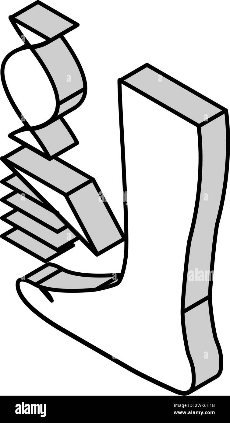 flat feet disease isometric icon vector illustration Stock