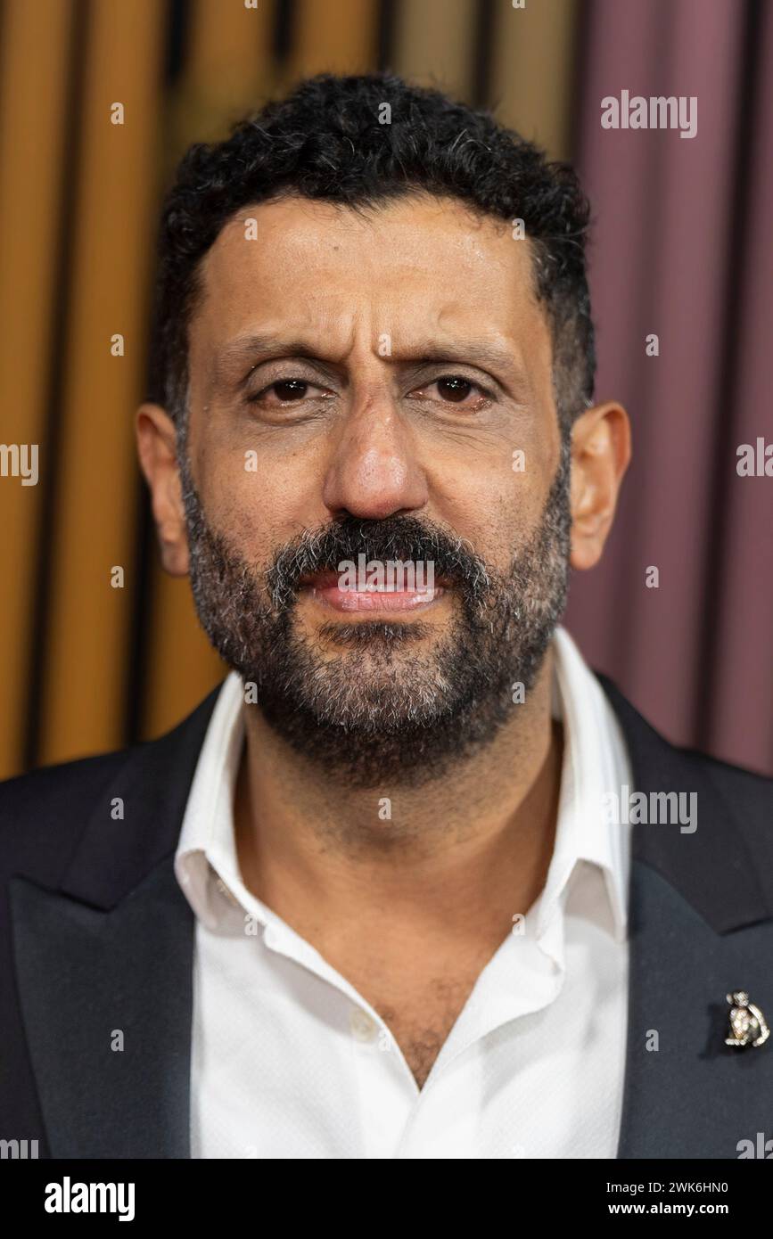 Adeel Akhtar poses for photographers upon arrival at the 77th British ...