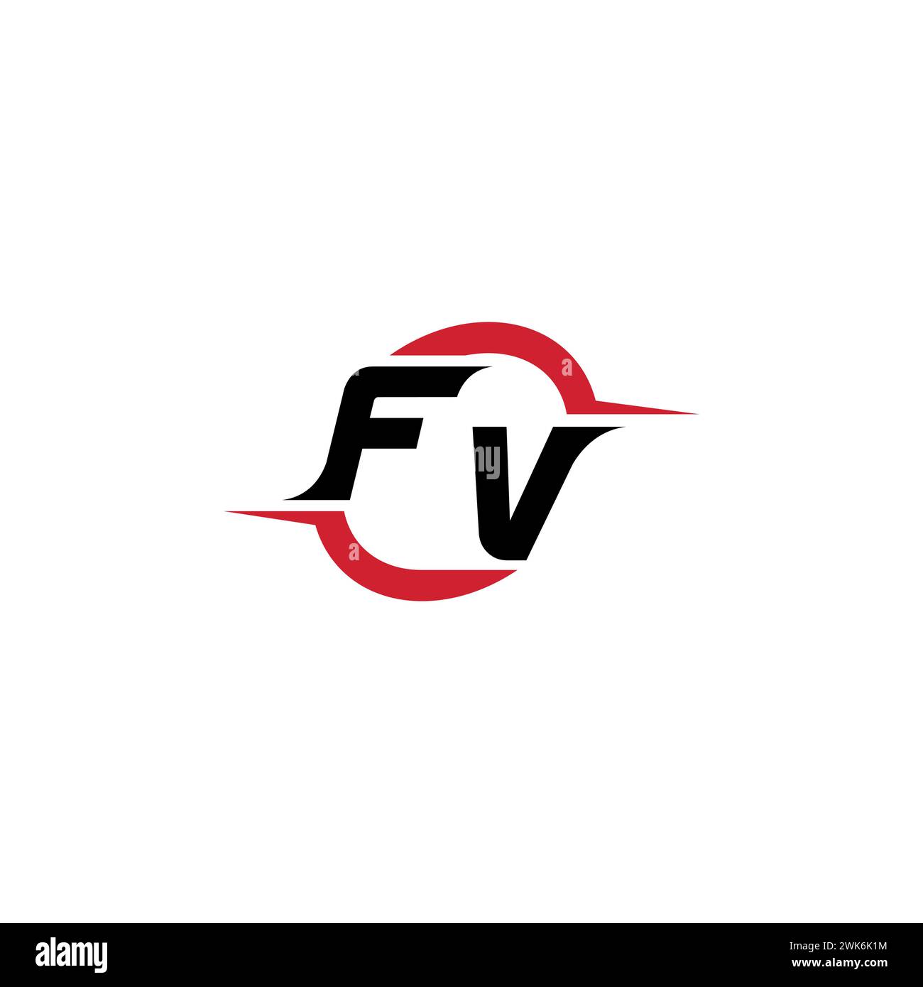 FV initial logo cool and stylish concept for esport or gaming logo as ...
