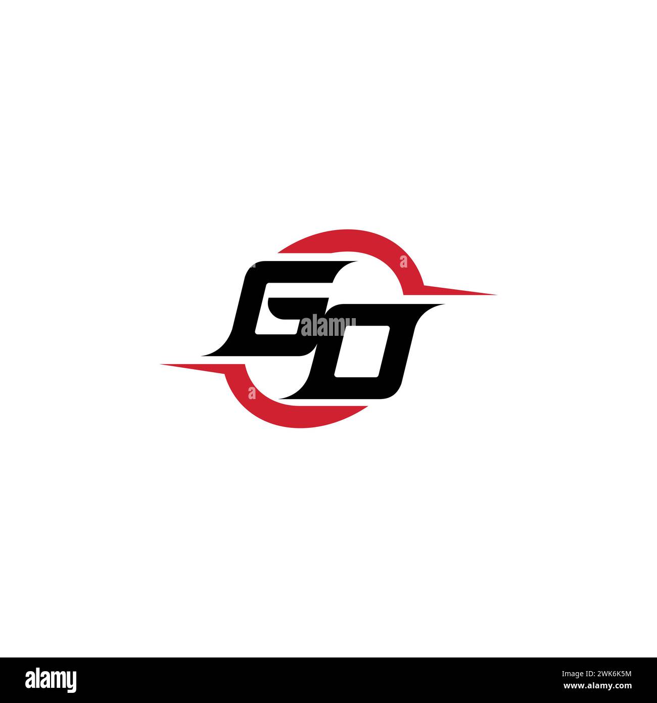 GO initial logo cool and stylish concept for esport or gaming logo as ...