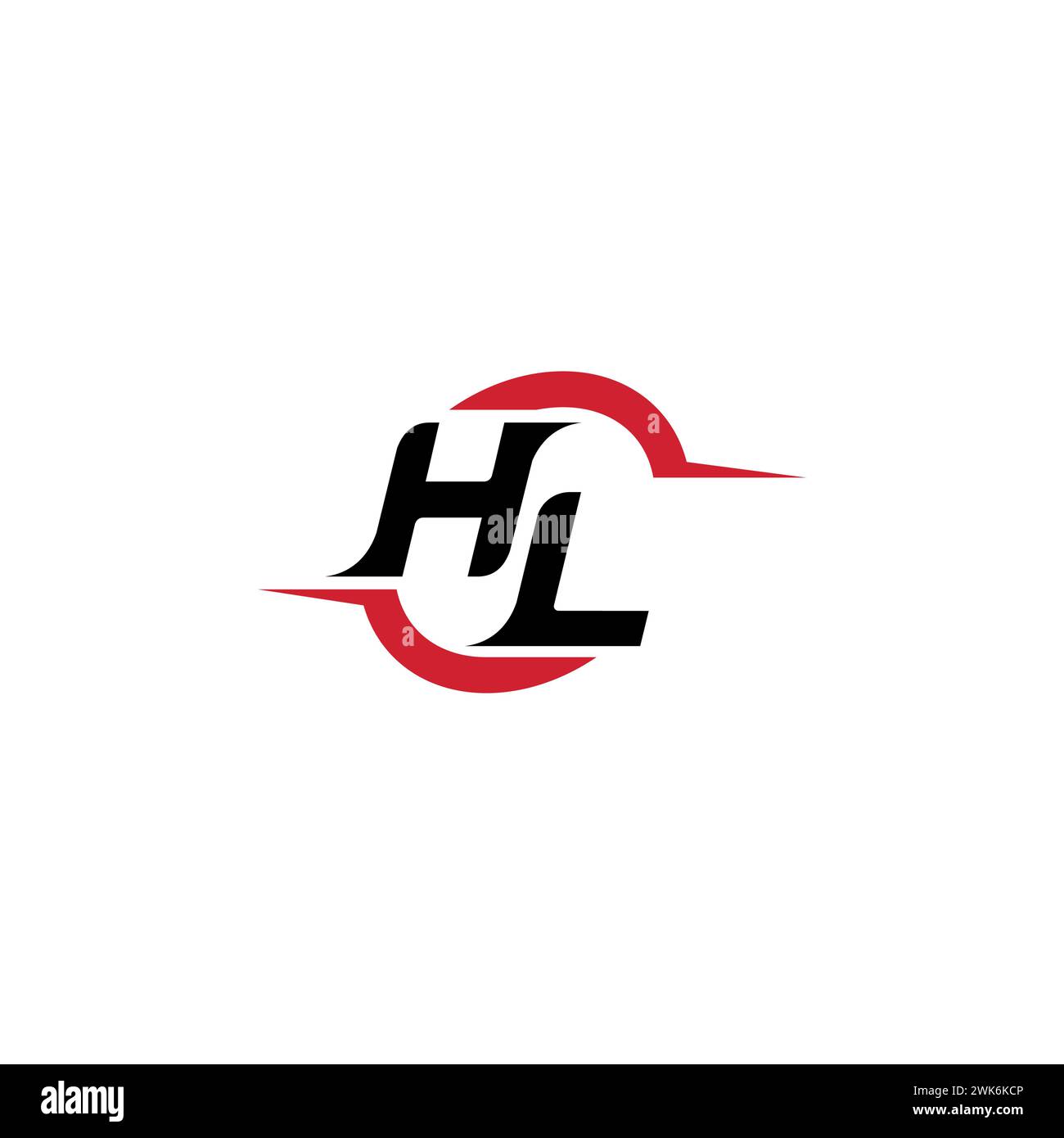HL initial logo cool and stylish concept for esport or gaming logo as your inspirational Stock Vector
