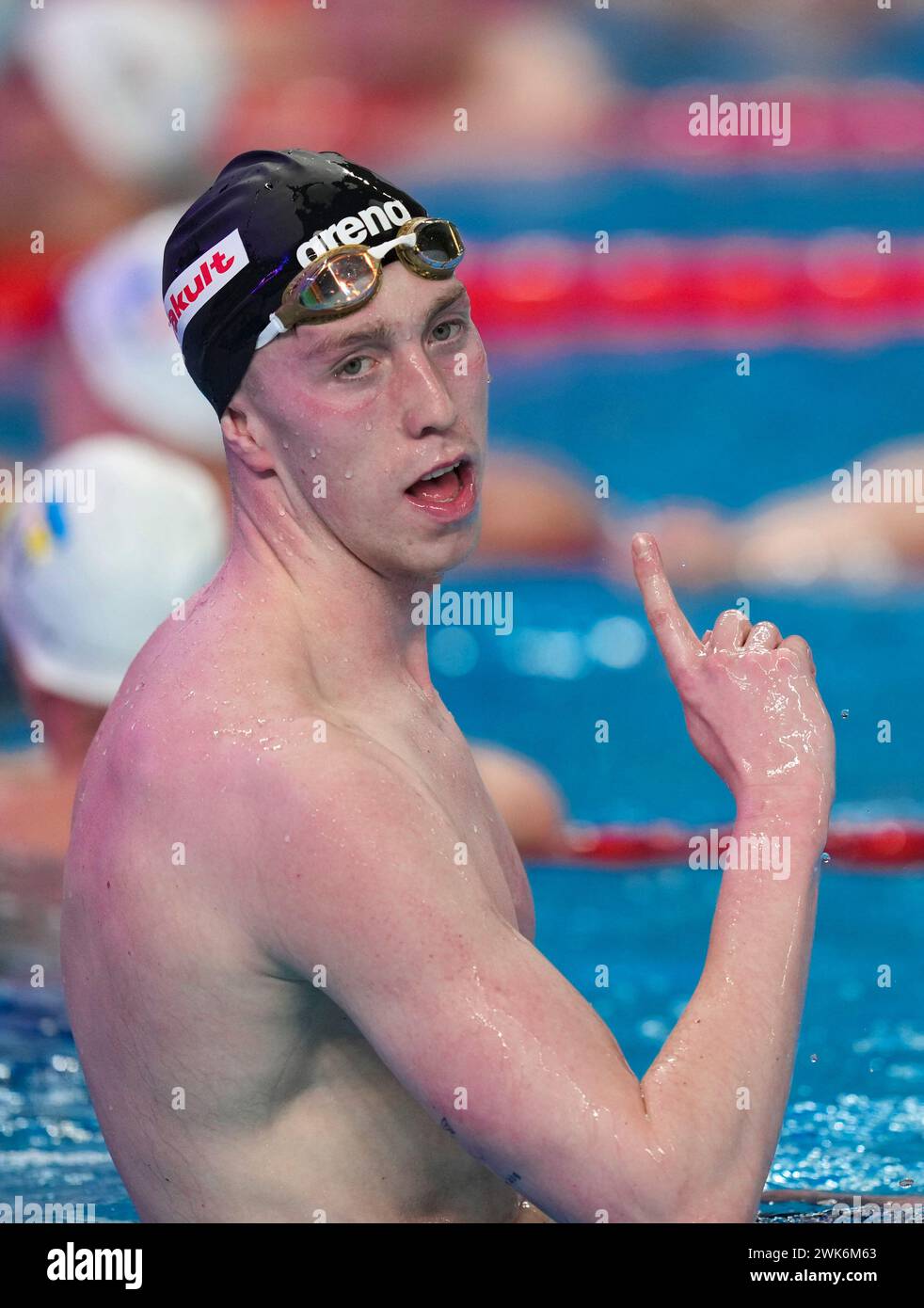 Doha, Qatar. 18th Feb, 2024. Danile Wiffen of Ireland celebrates after