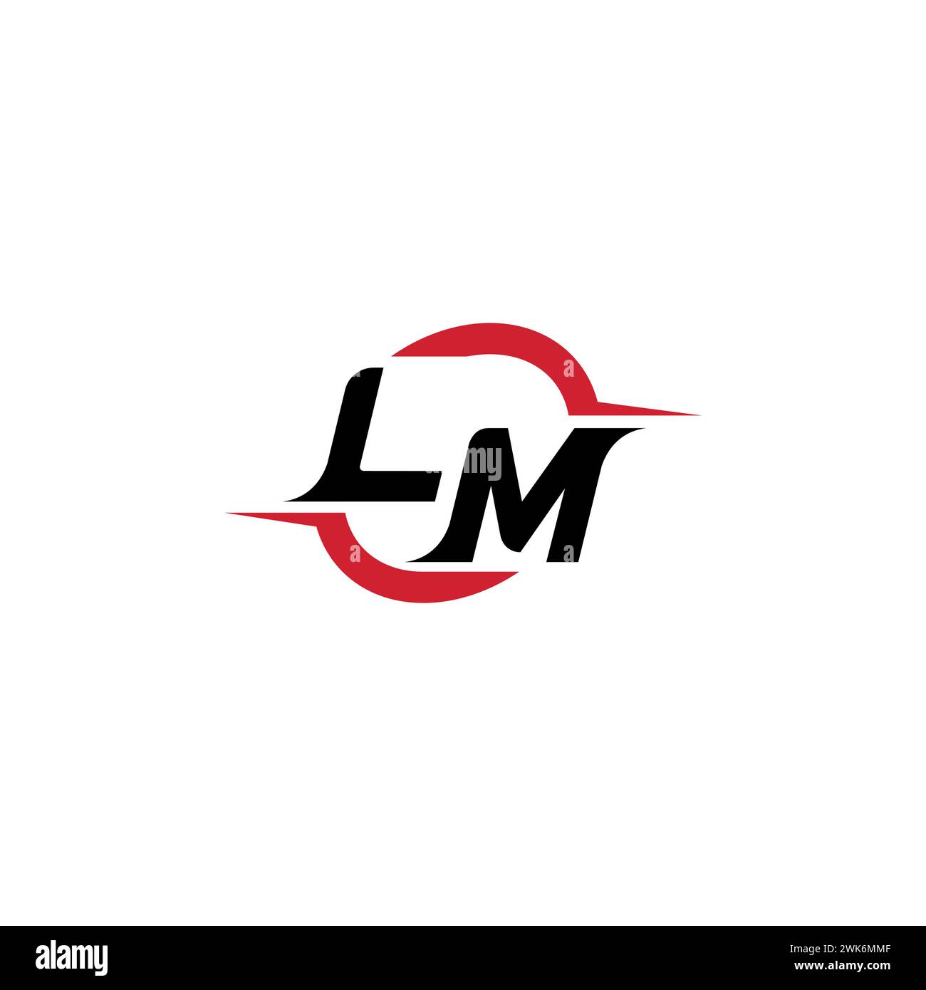 LM initial logo cool and stylish concept for esport or gaming logo as your inspirational Stock Vector