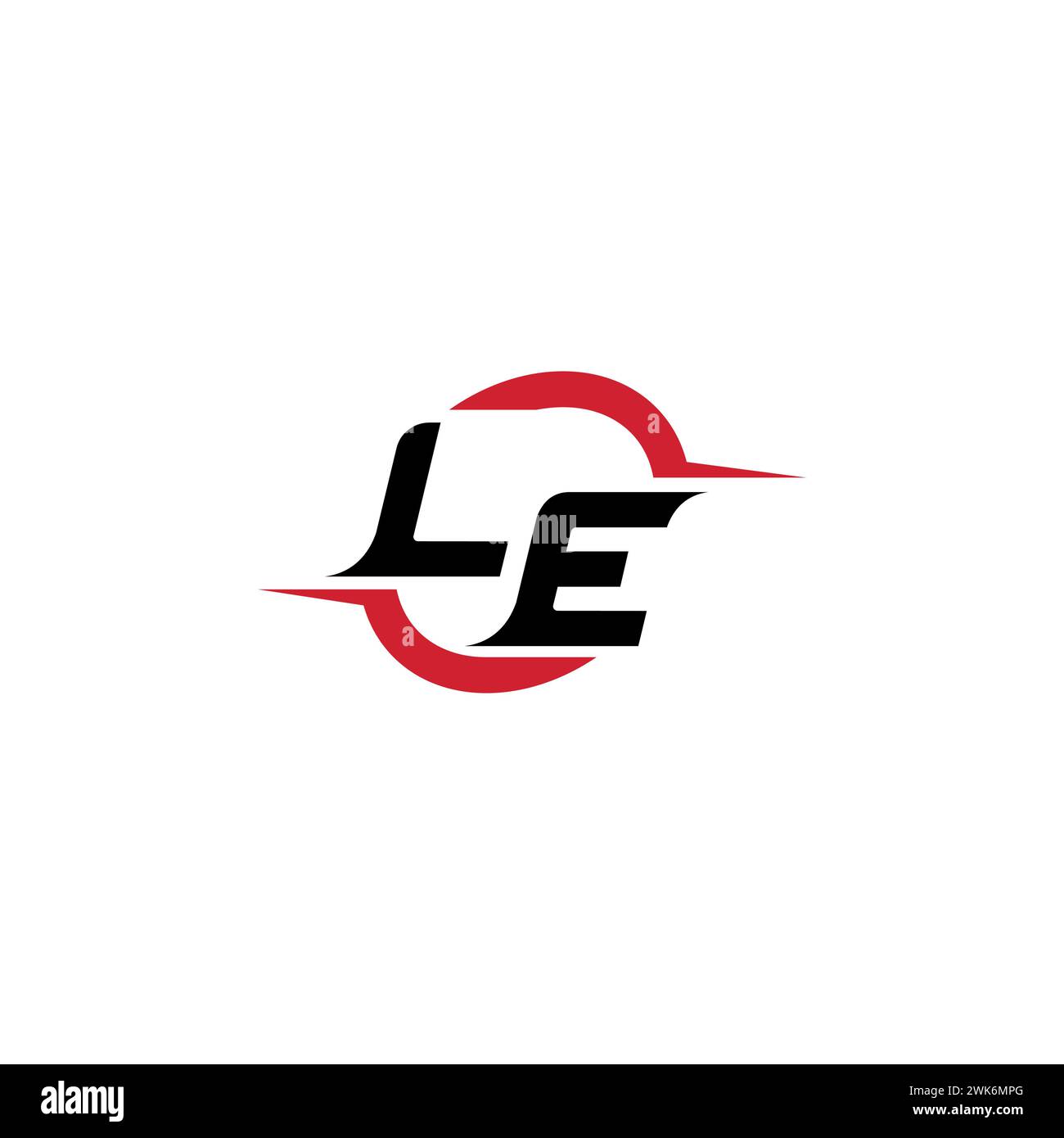 LE initial logo cool and stylish concept for esport or gaming logo as your inspirational Stock Vector