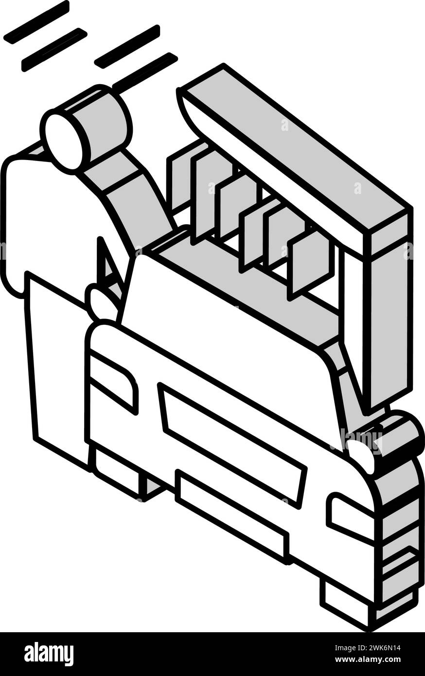 equipment car wash service isometric icon vector illustration Stock