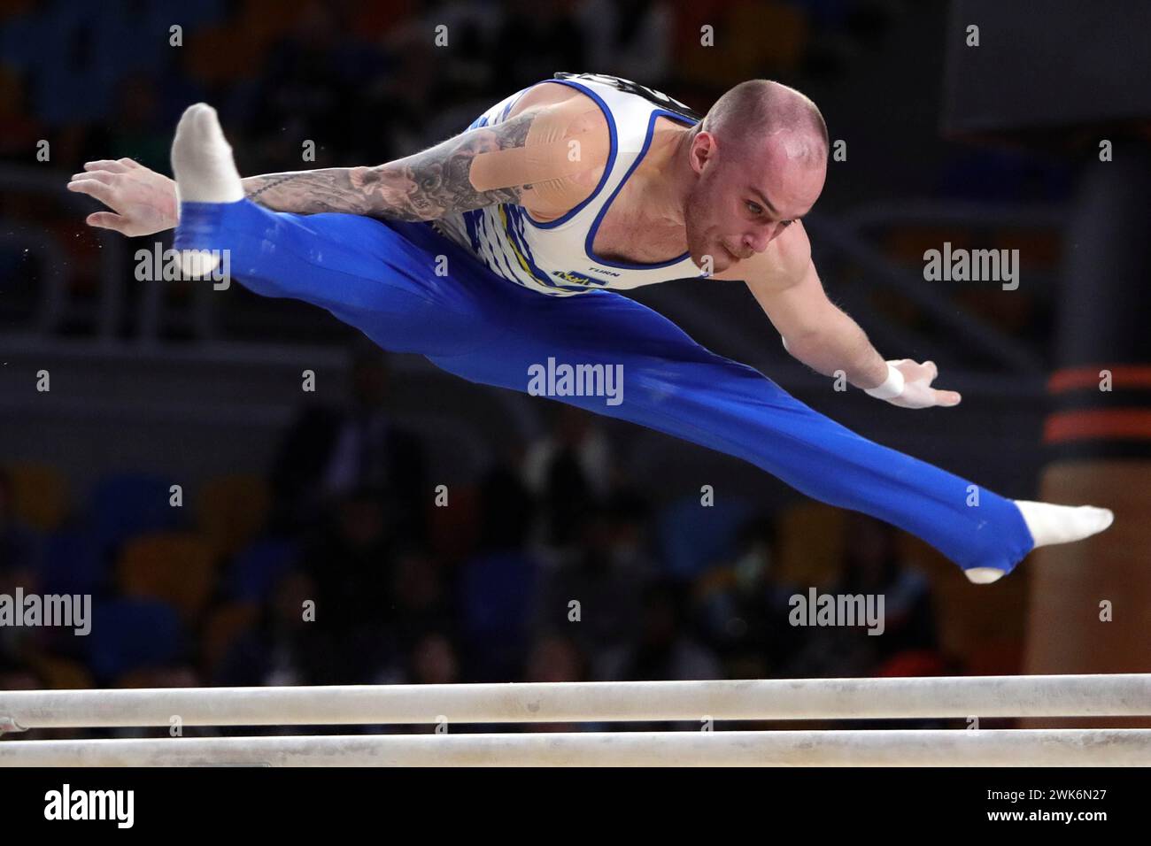 Cairo, Egypt. 18th Feb, 2024. Oleg Verniaiev of Ukraine competes during
