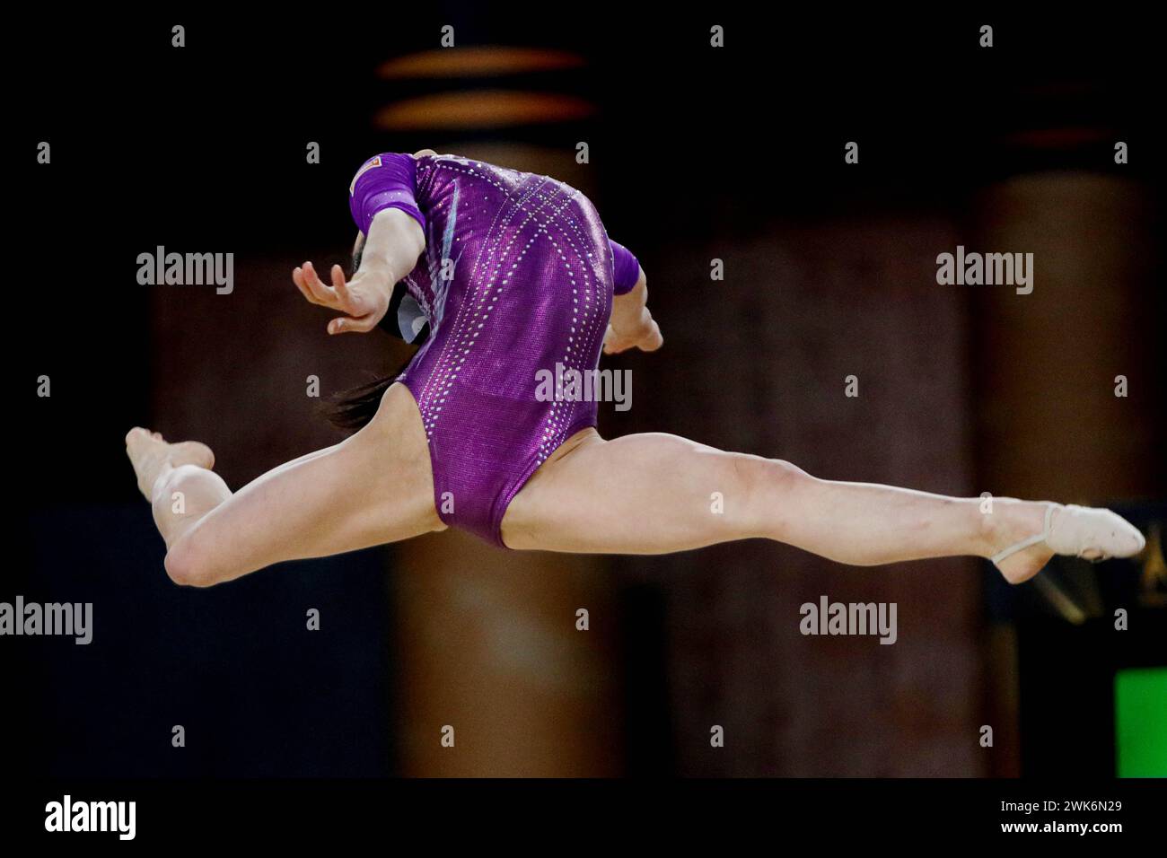 Cairo, Egypt. 18th Feb, 2024. Okamura Mana of Japan competes during the