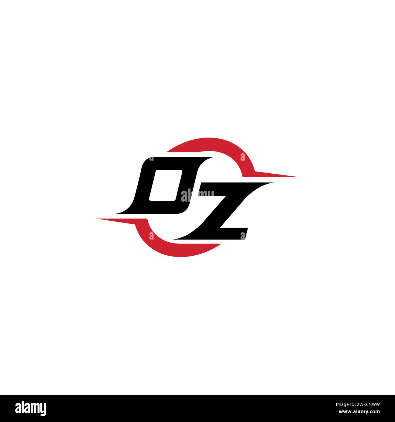 OZ initial logo cool and stylish concept for esport or gaming logo as your inspirational Stock Vector
