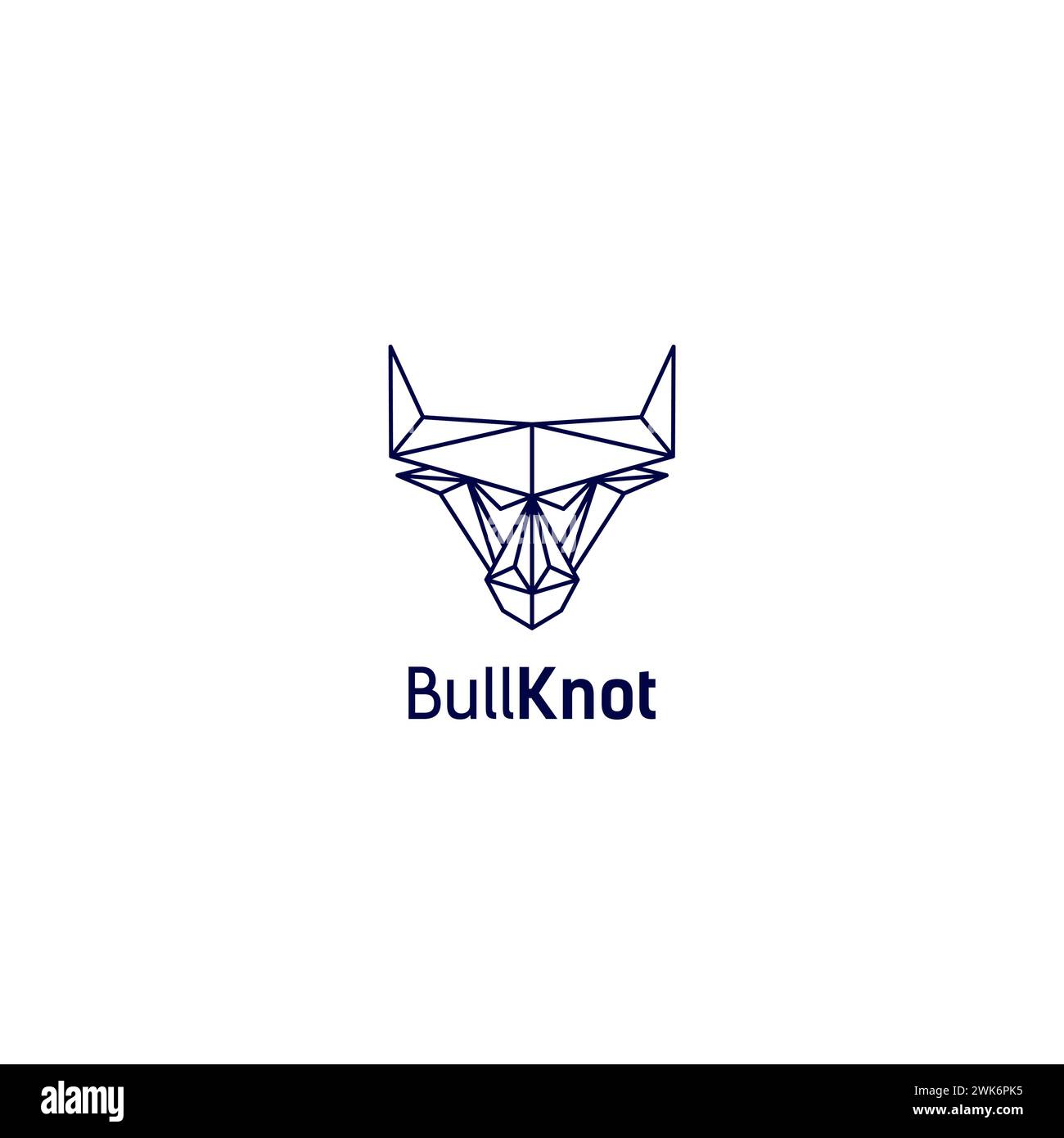 Bull Knot logo. Cow Vector Illustration Stock Vector