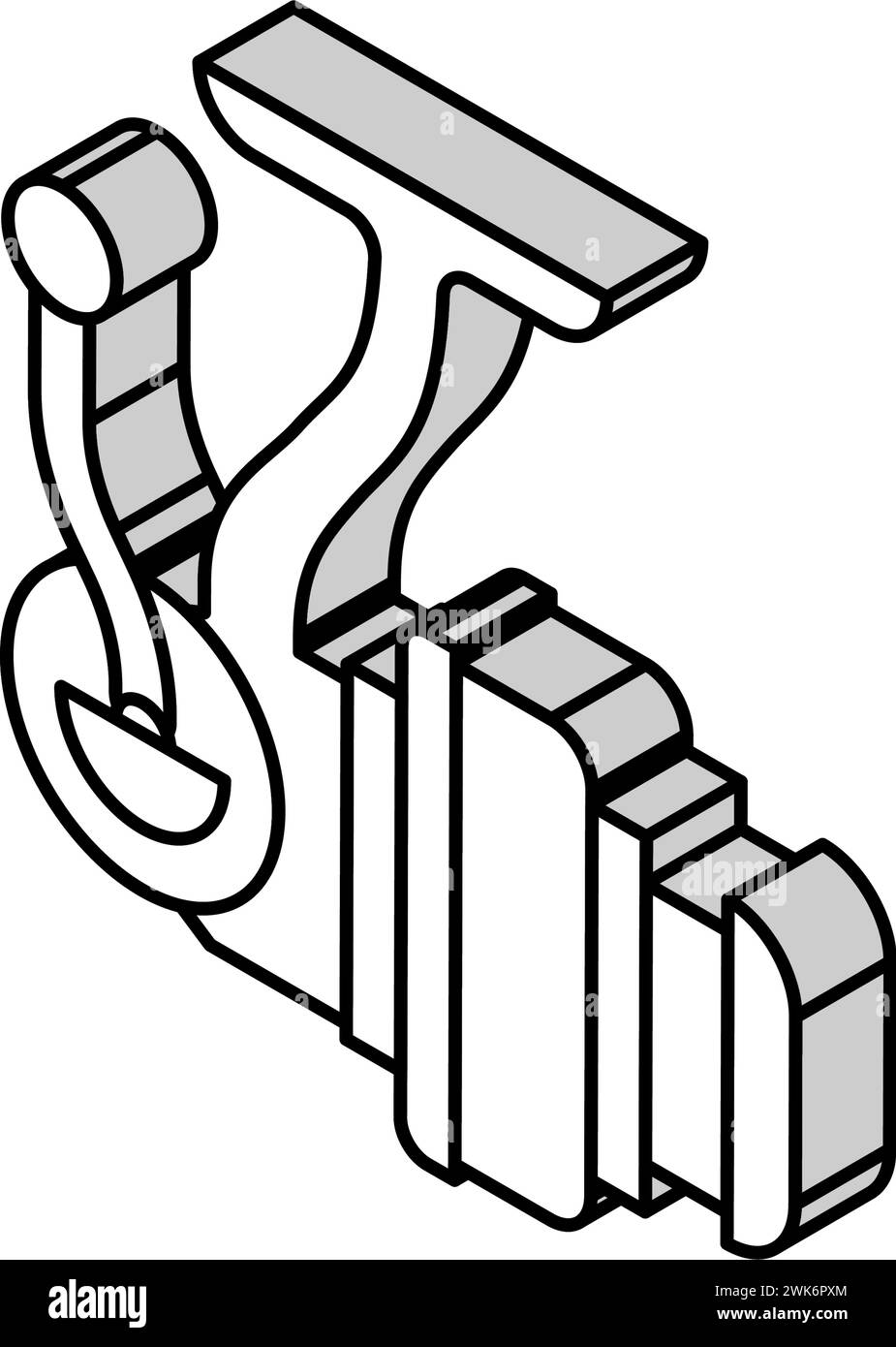 spinning rods isometric icon vector illustration Stock Vector Image ...