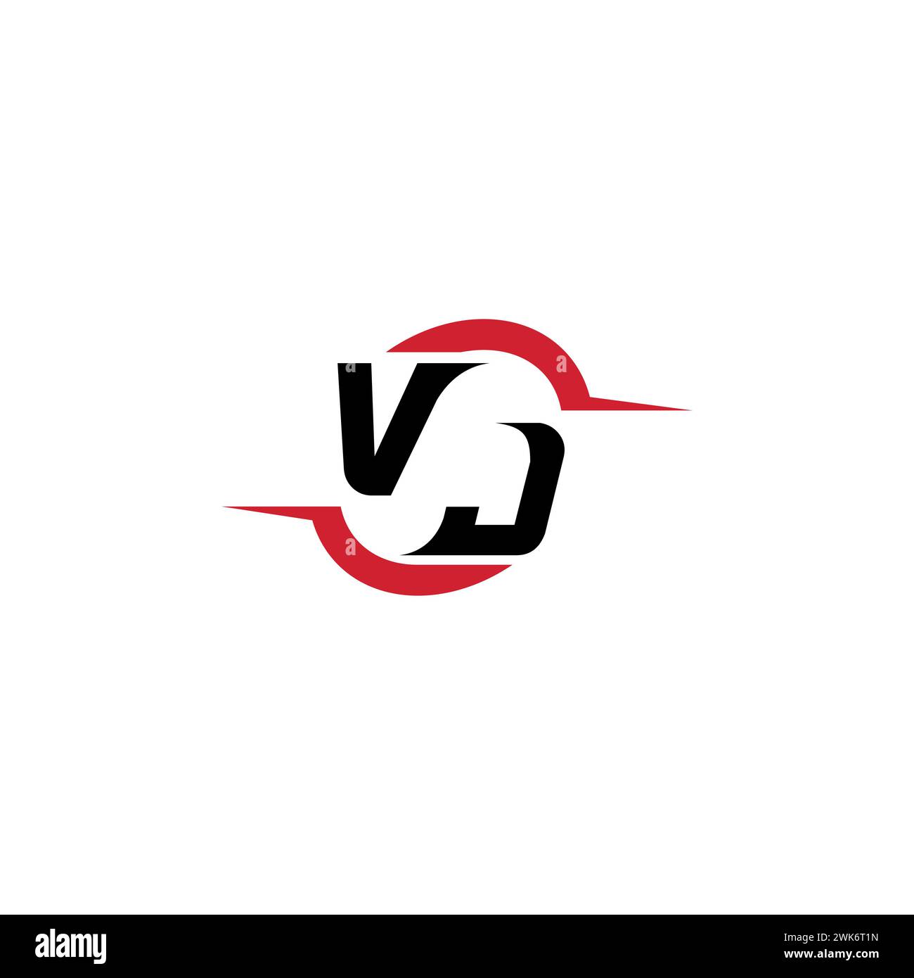 VJ initial logo cool and stylish concept for esport or gaming logo as your inspirational Stock Vector