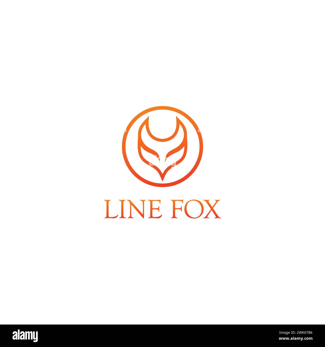 Line Fox Logo. Fox Head Logo Design Stock Vector