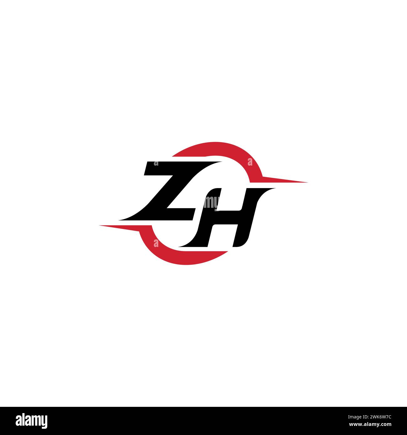 ZH initial logo cool and stylish concept for esport or gaming logo as your inspirational Stock Vector