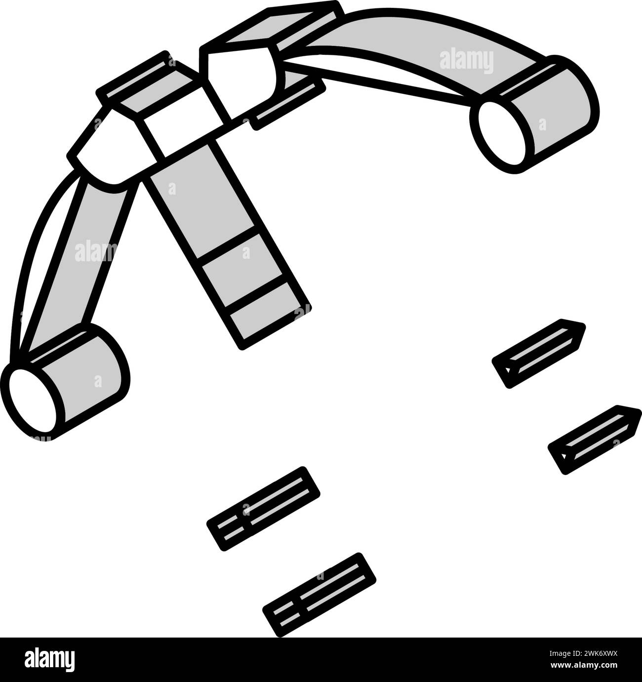 bow and arrows isometric icon vector illustration Stock Vector Image ...