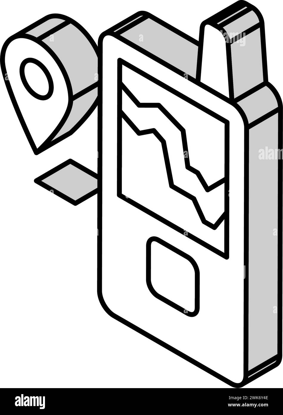 geolocated device isometric icon vector illustration Stock Vector Image ...