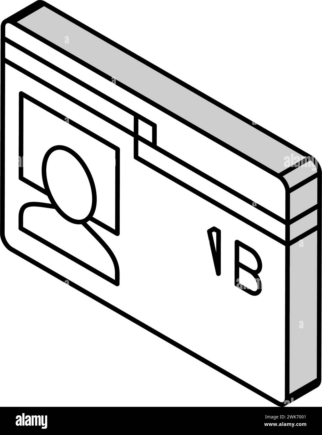 h-1b visa isometric icon vector illustration Stock Vector