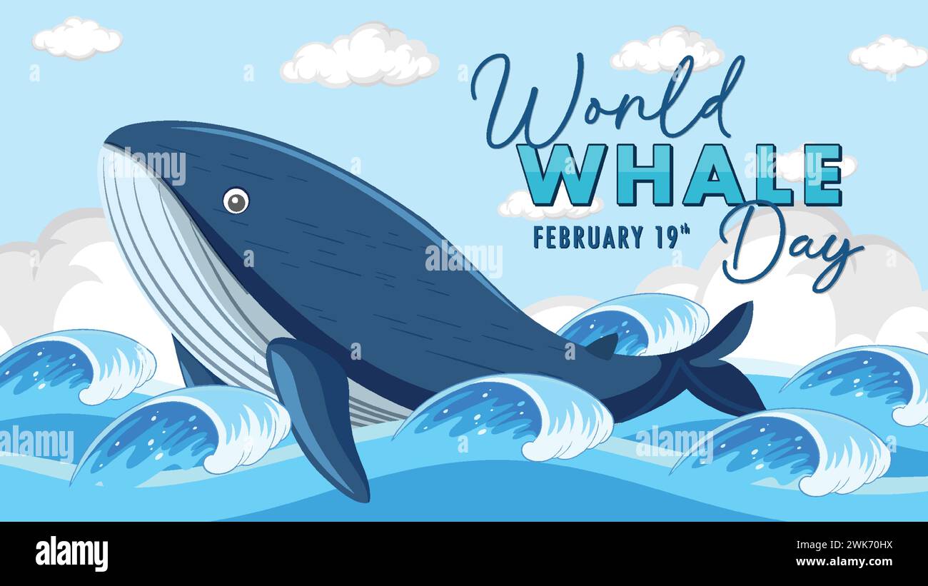 Whale in waves ocean Stock Vector Images - Alamy