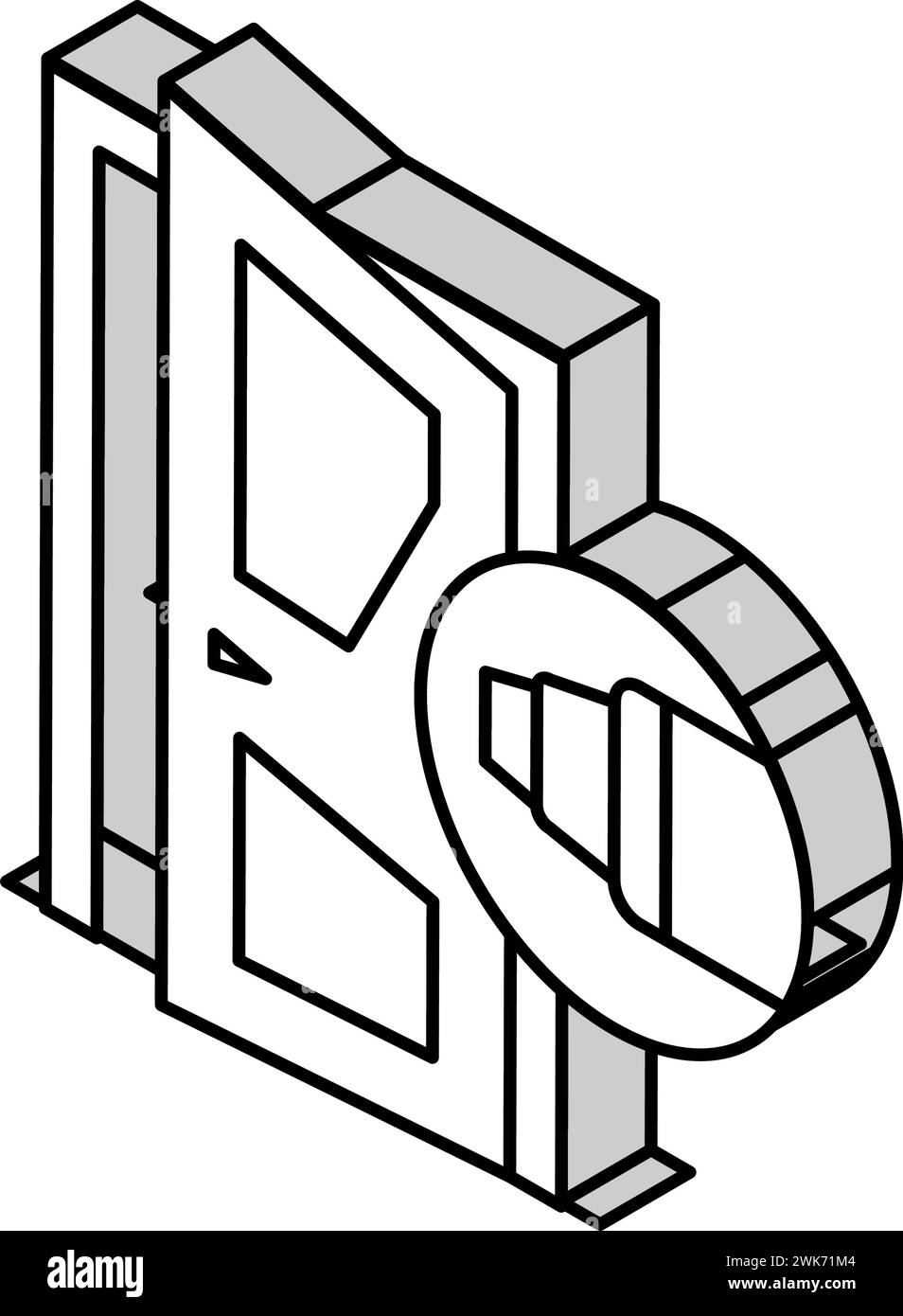 door repair isometric icon vector illustration Stock Vector Image & Art