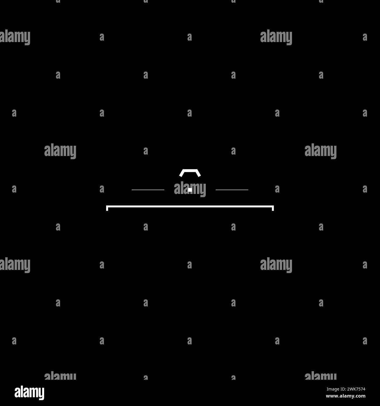Cyberpunk rectangle aim, tech style target Stock Vector