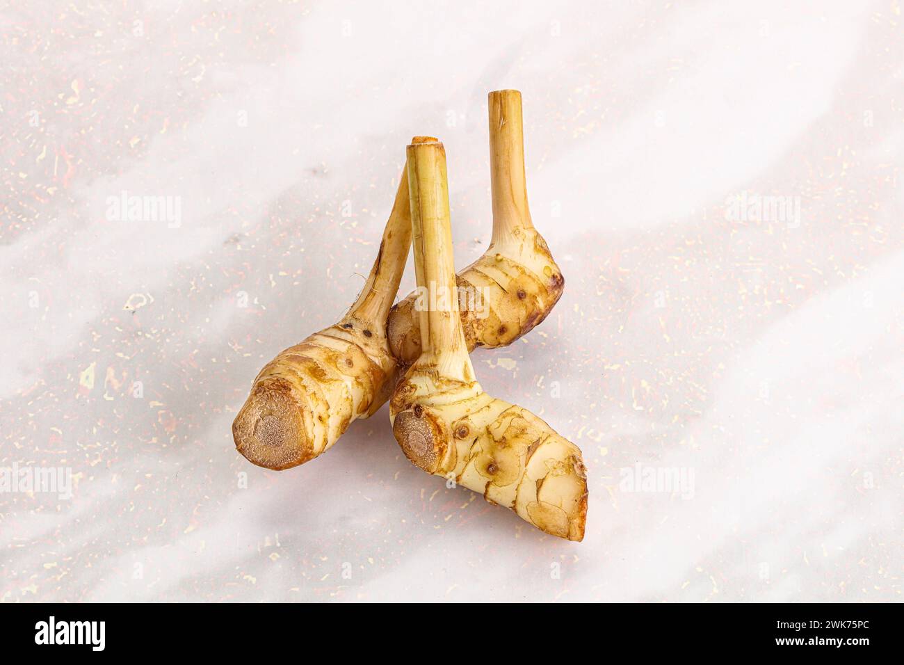 Raw galangal root seasonong aroma for cooking Stock Photo