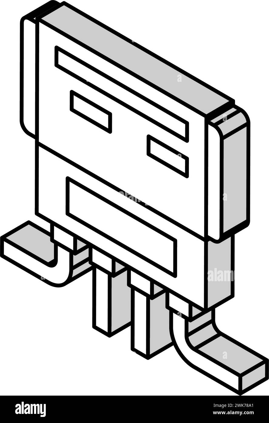 pool equipment monitoring isometric icon vector illustration Stock ...