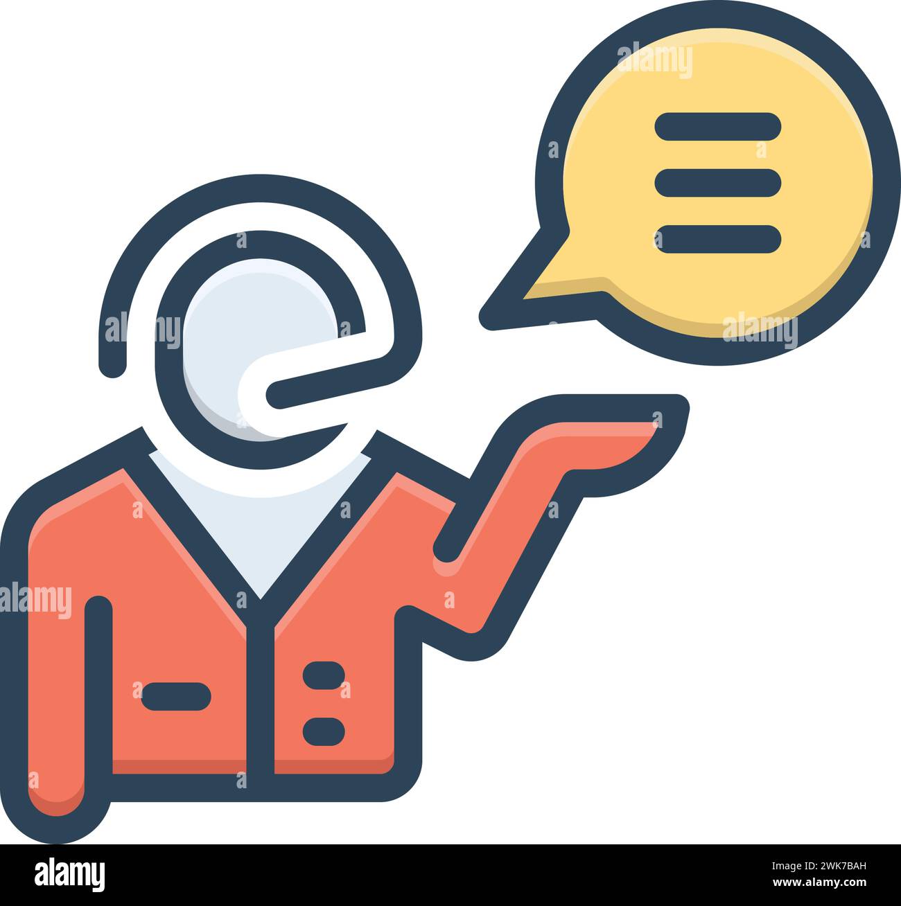 Icon for speaks,convey Stock Vector