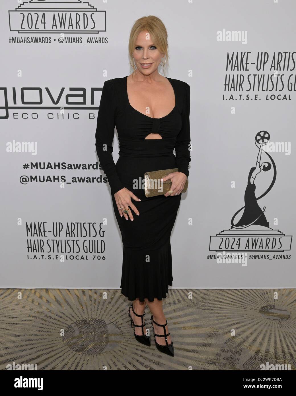 February 18, 2024, Beverly Hills, California, United States: Cheryl Hines attends the Make-Up Artists And Hair Stylists Guild's 11th Annual MUAHS Awards. (Credit Image: © Billy Bennight/ZUMA Press Wire) EDITORIAL USAGE ONLY! Not for Commercial USAGE! Stock Photo