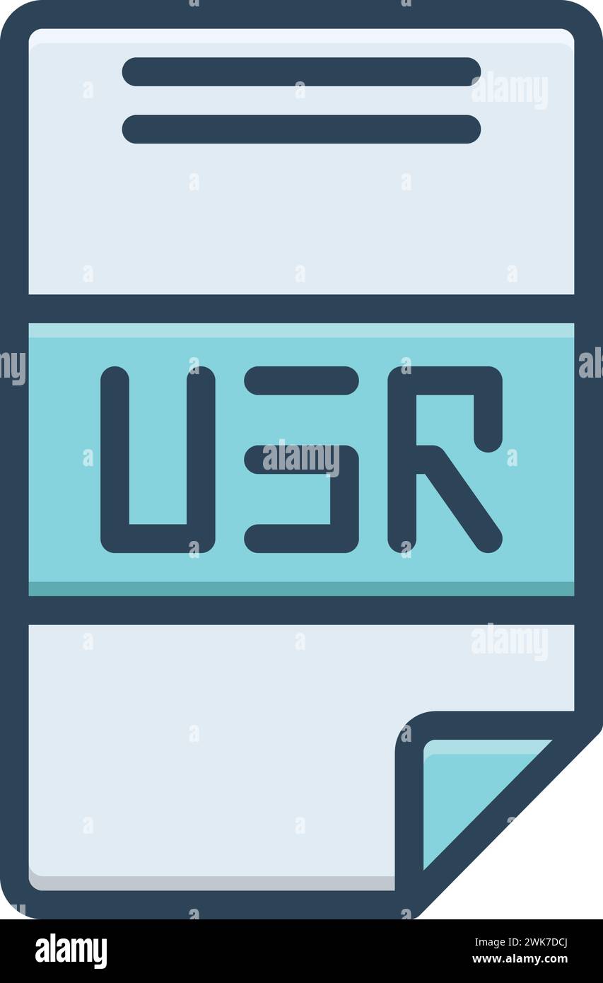 Icon for usr,monogram Stock Vector