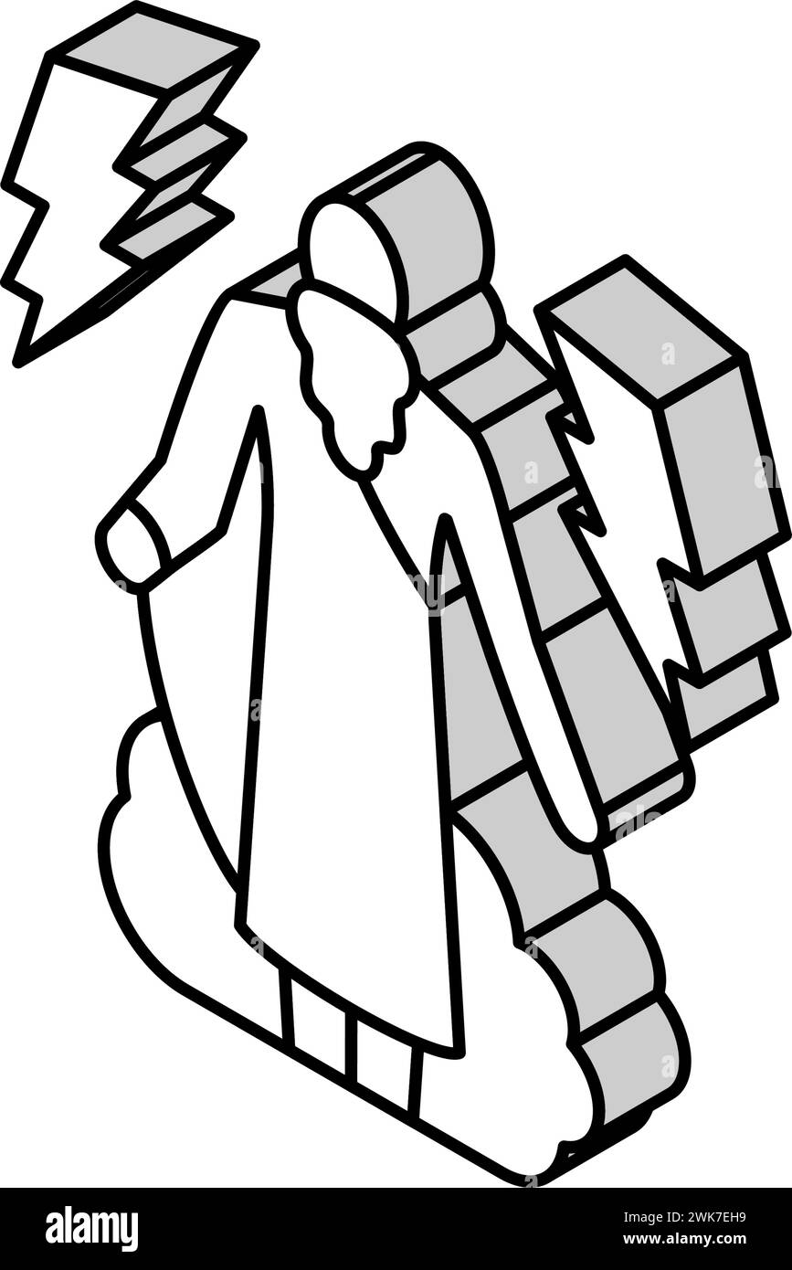 gods ancient greece isometric icon vector illustration Stock Vector