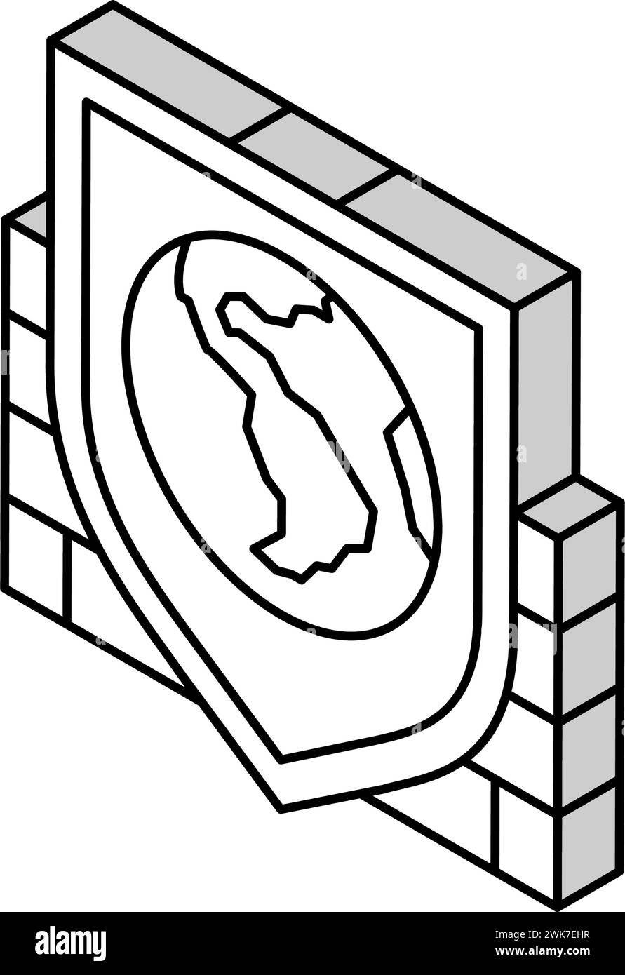 safety, security and well being social problem isometric icon vector